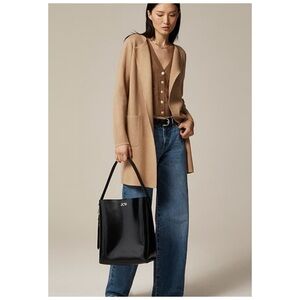 J.Crew Juliette Collarless Wool Blend Sweater Blazer‎ 3X Tan